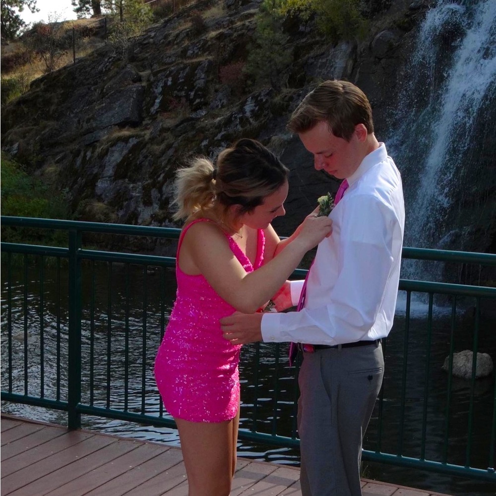 Homecoming dress hot pink